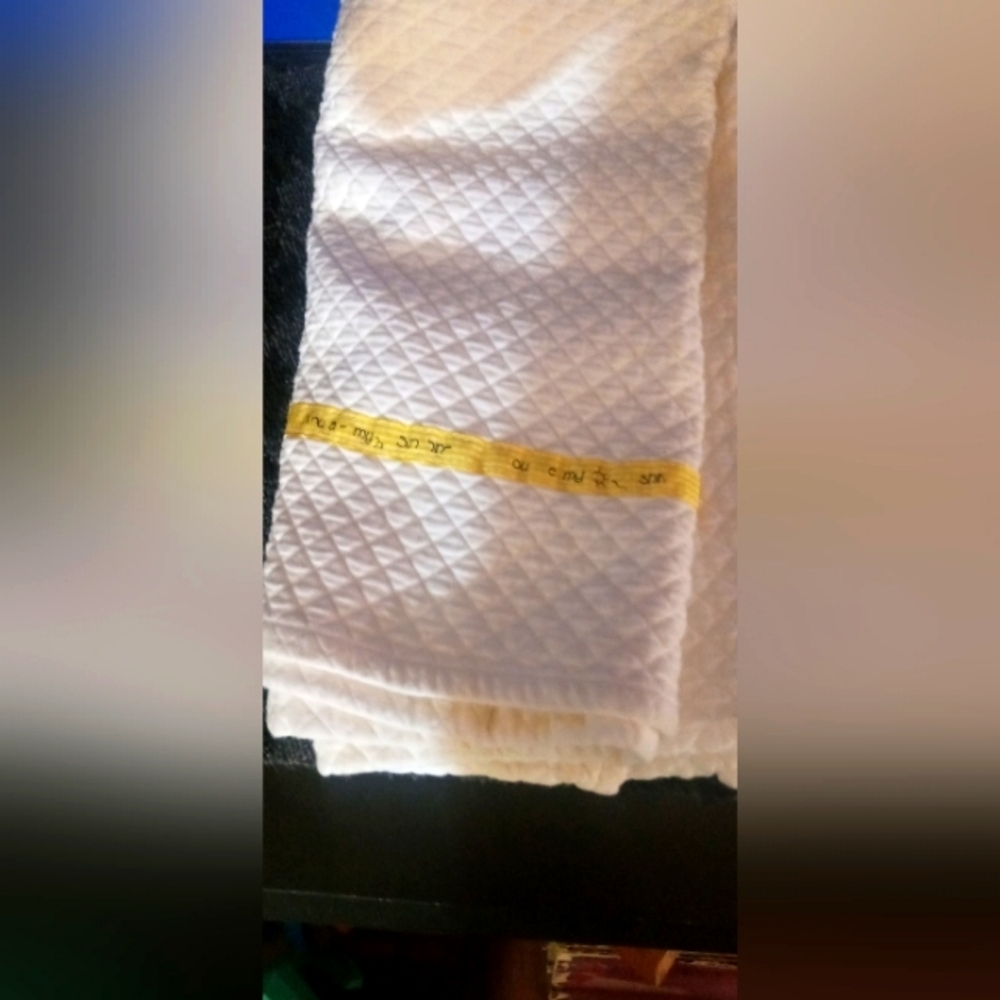 White Quilted baby Bed Blanket - Lightweight Textured Comfort